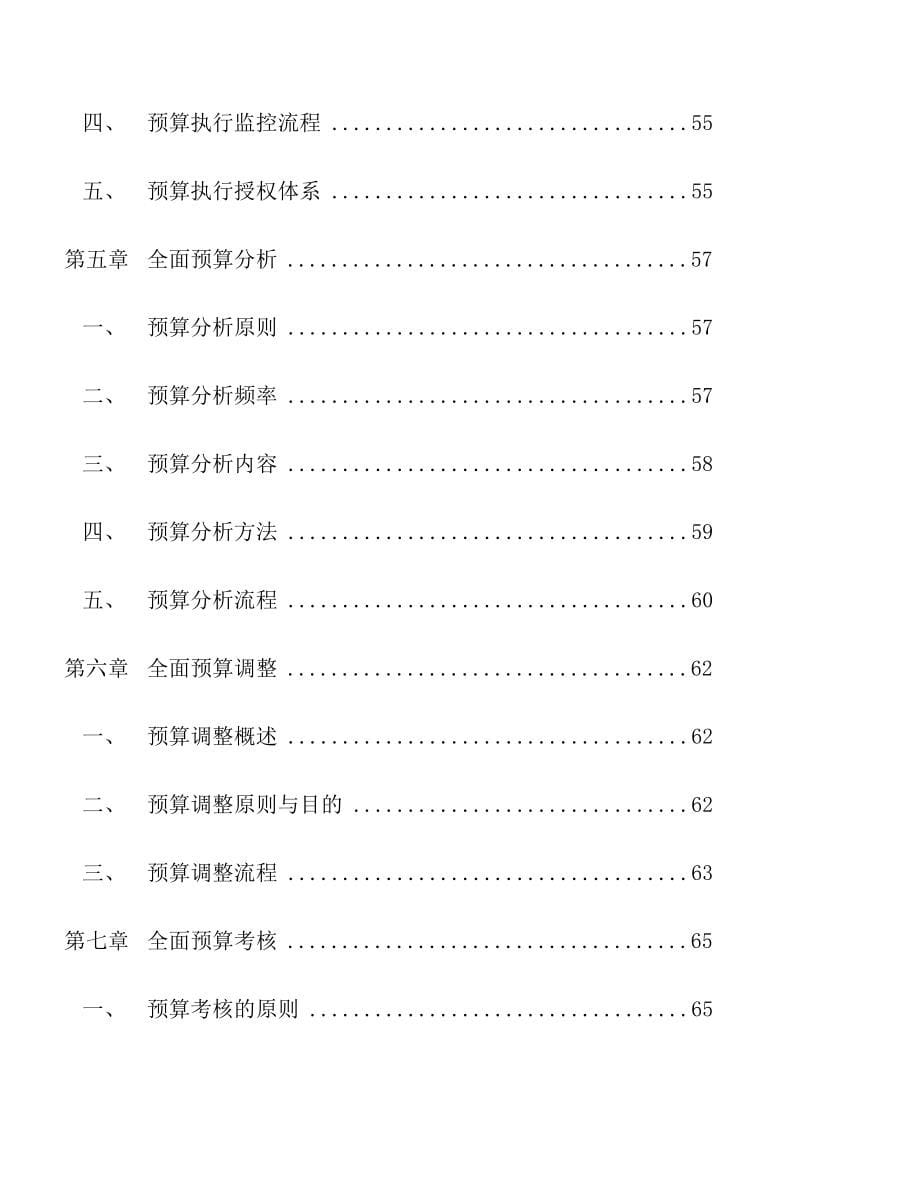 企业全面预算管理手册_第5页