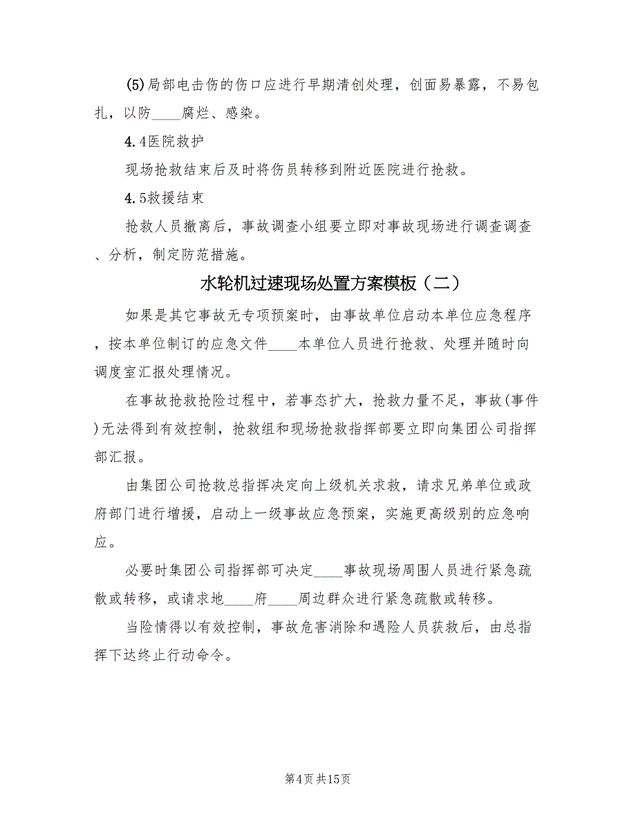 水轮机过速现场处置方案模板（二篇）_第4页