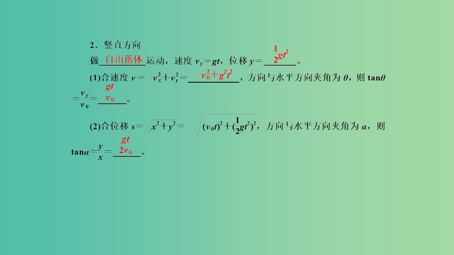 2019年高考物理一轮复习 第四章 曲线运动 万有引力与航天 第2讲 平抛运动课件.ppt_第4页