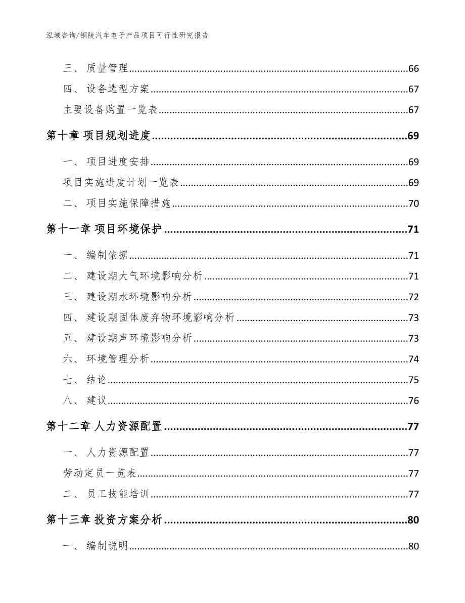 铜陵汽车电子产品项目可行性研究报告【模板】_第5页