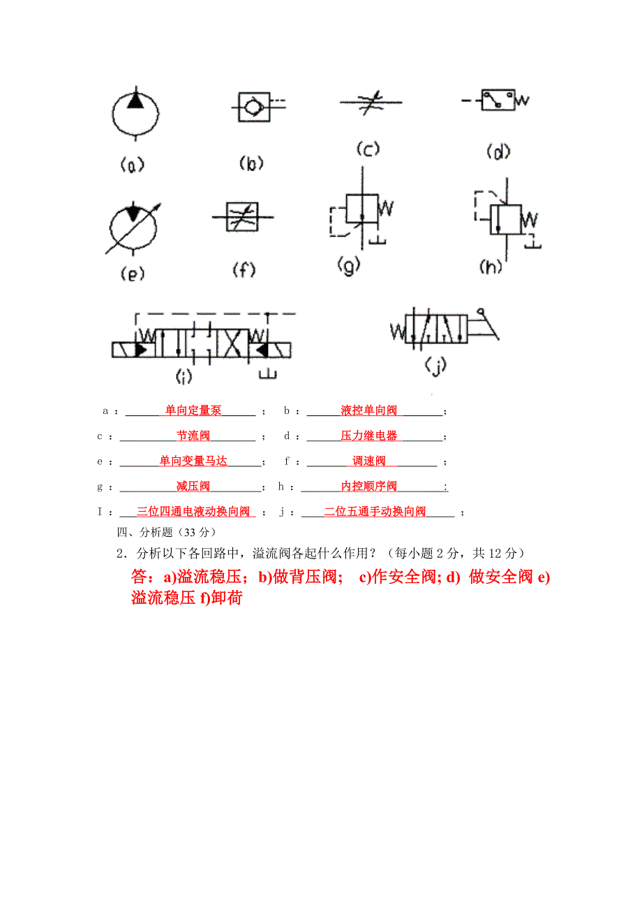 液压传动试题(答案)_第2页