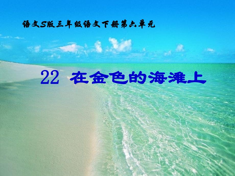 三年级语文下册第6单元22在金色的海滩上课件8语文S版语文S版小学三年级下册语文课件_第2页