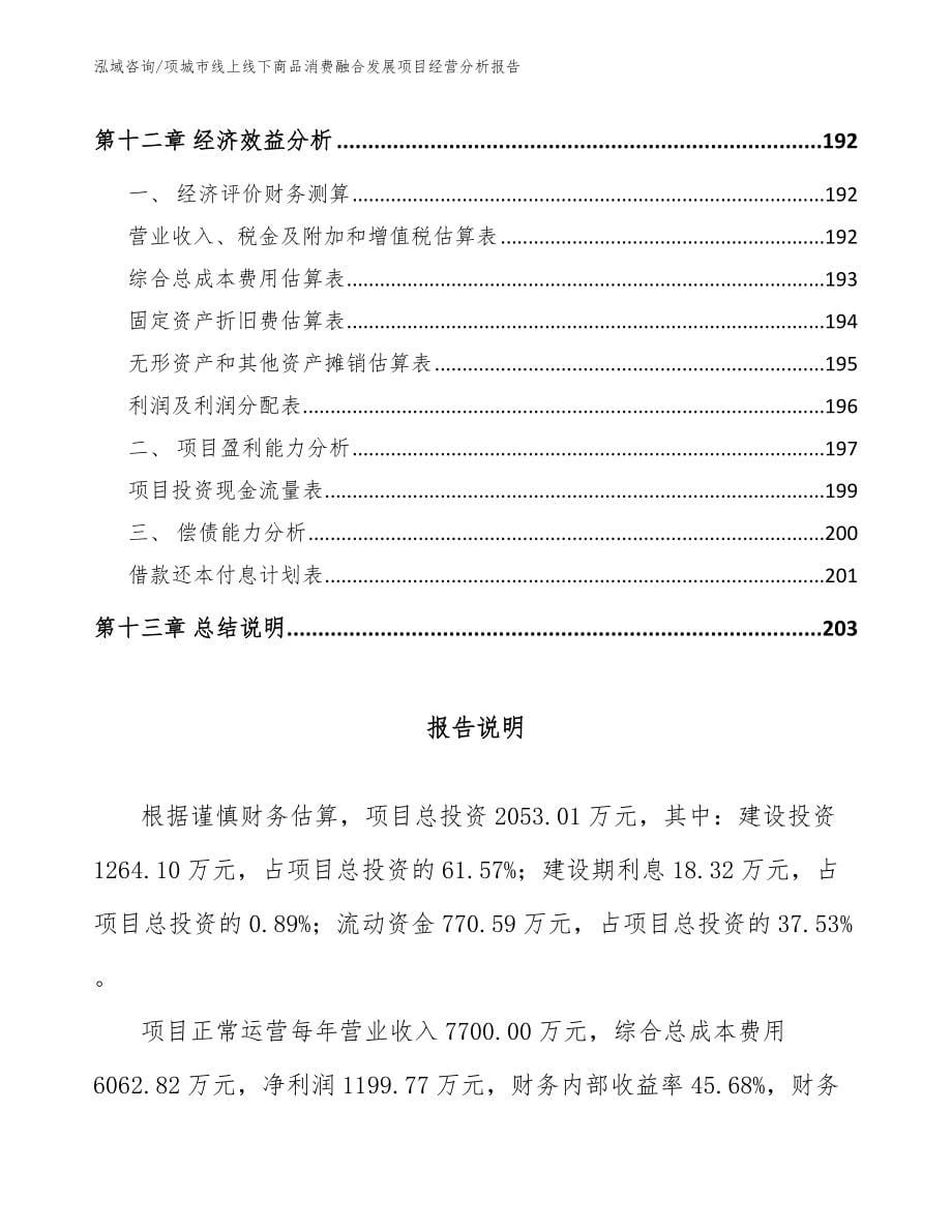 项城市线上线下商品消费融合发展项目经营分析报告【参考模板】_第5页