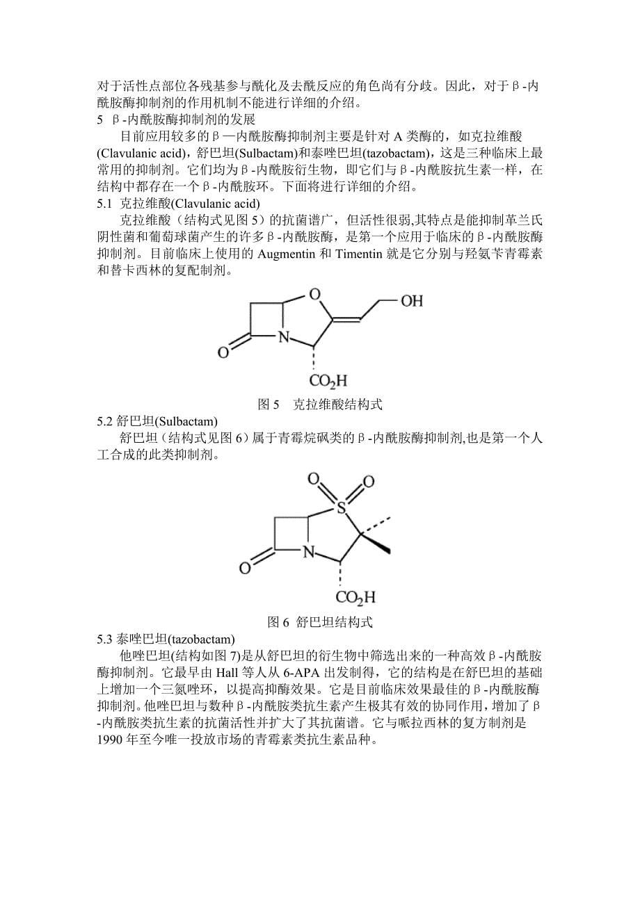 β-内酰胺酶抑制剂研究进展.doc_第5页