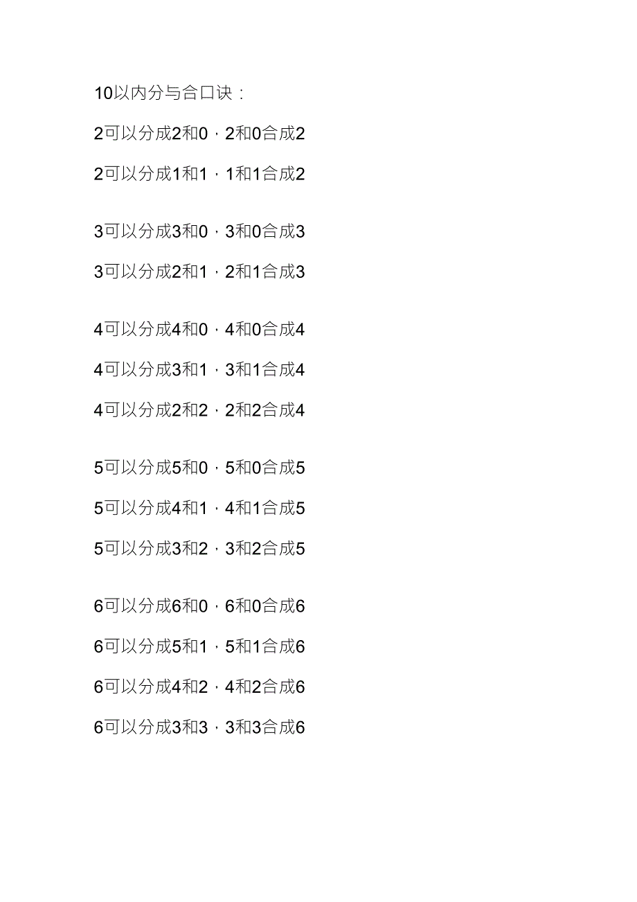 10以内分与合口诀_第1页