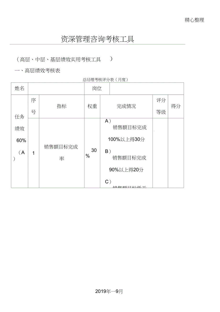 资深管理咨询绩效管理案例_第1页