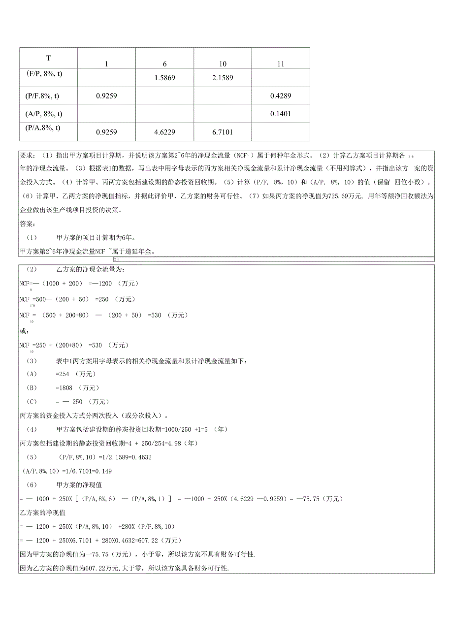 多个互斥方案的比较决策试题_第3页