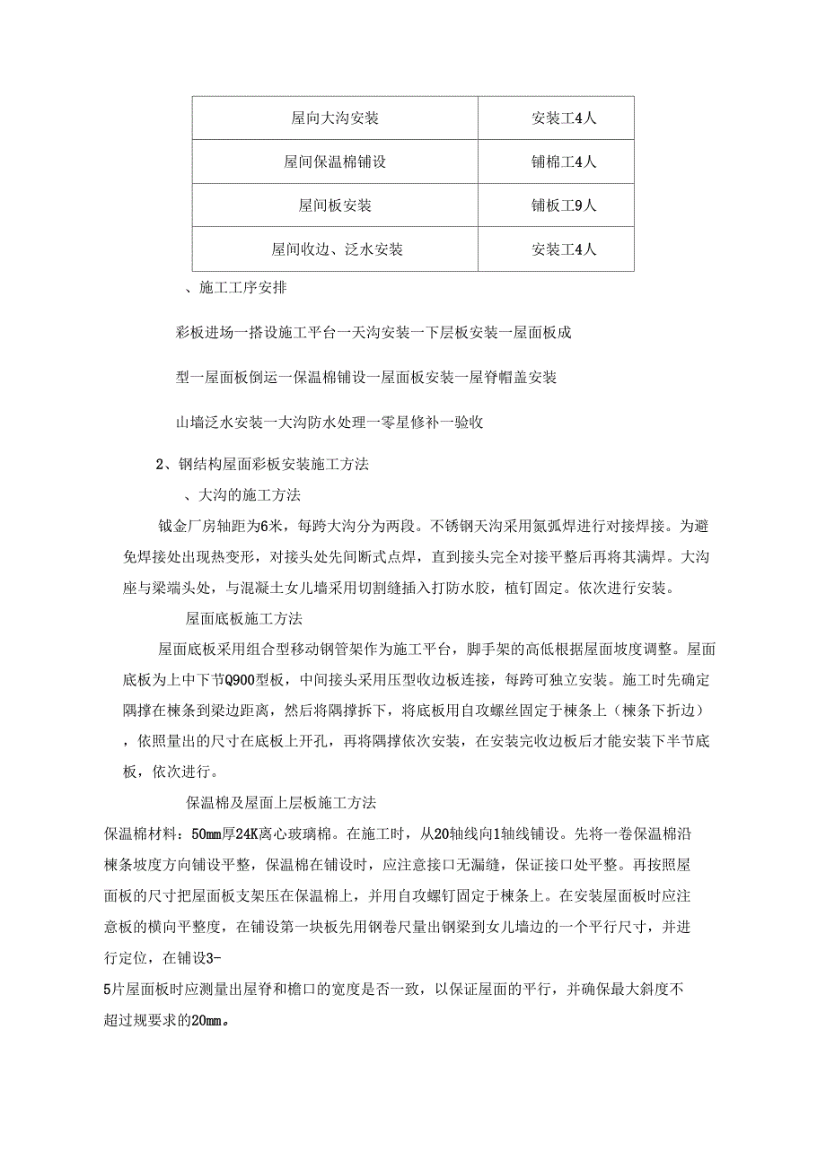 彩钢屋面工程施工方法实例_第4页