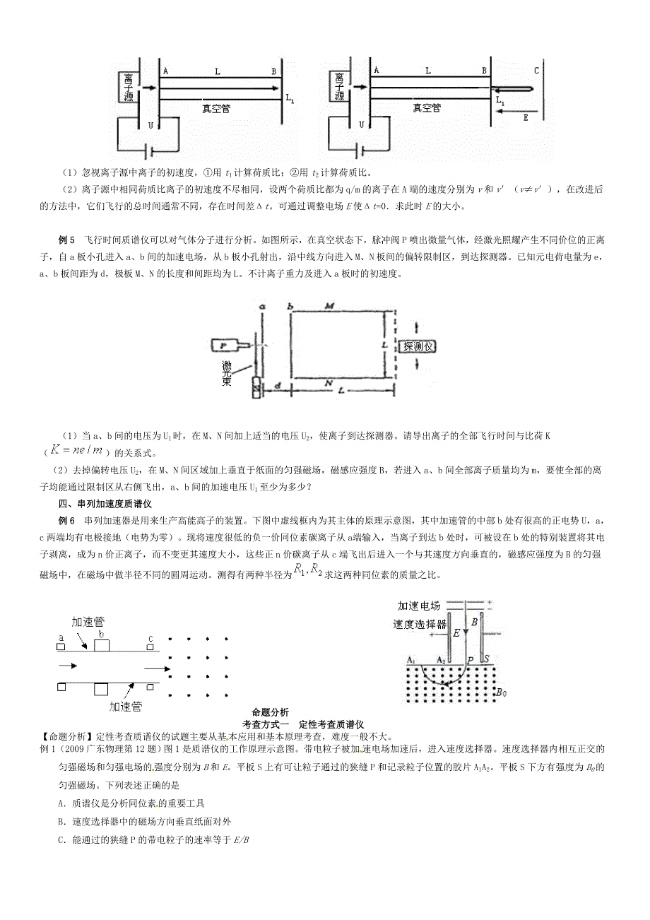 高中物理热点质谱仪知识点与高考题汇编_第2页