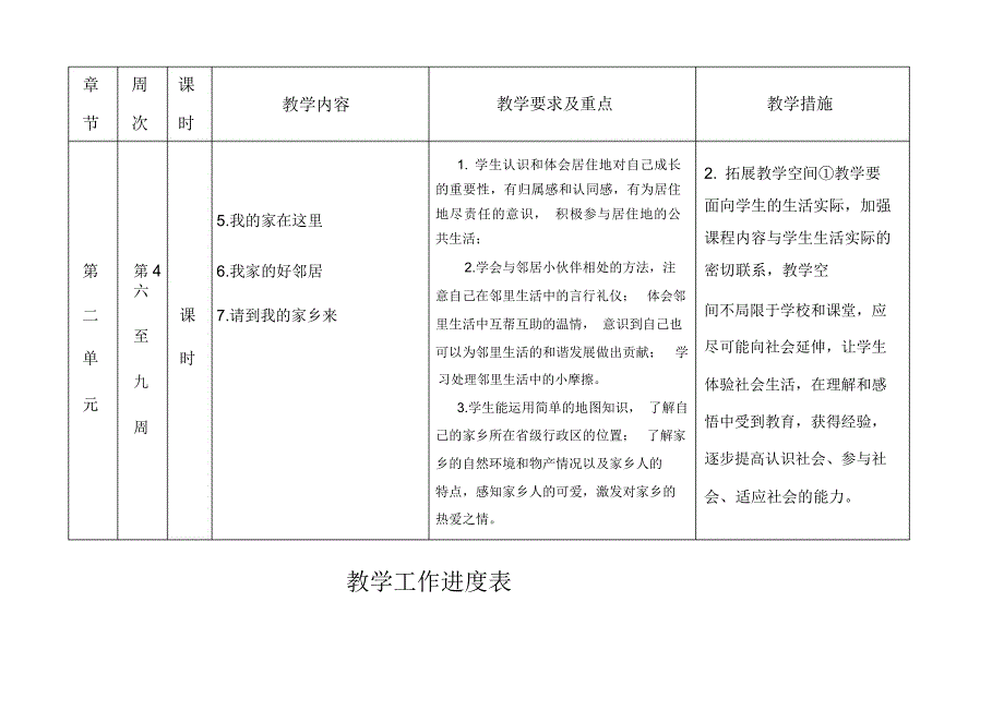 三年级下册《道德与法治》教学计划_第3页