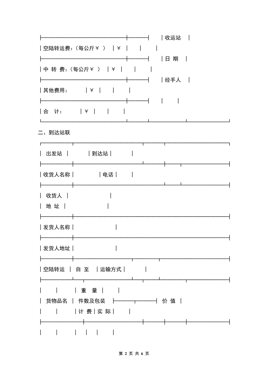 中国民用航空货运单.docx_第2页