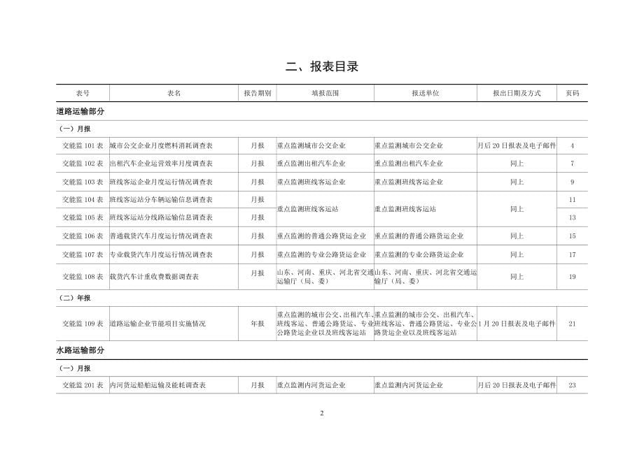 交通运输能耗统计监测报表制度_第5页