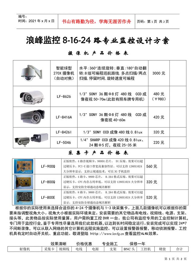 深圳市安特尔安防科技有限公司ansilita产品价目表