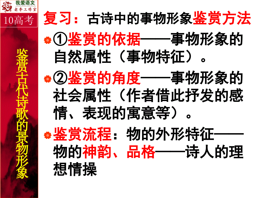 鉴赏古代诗歌的形象景物形象_第2页