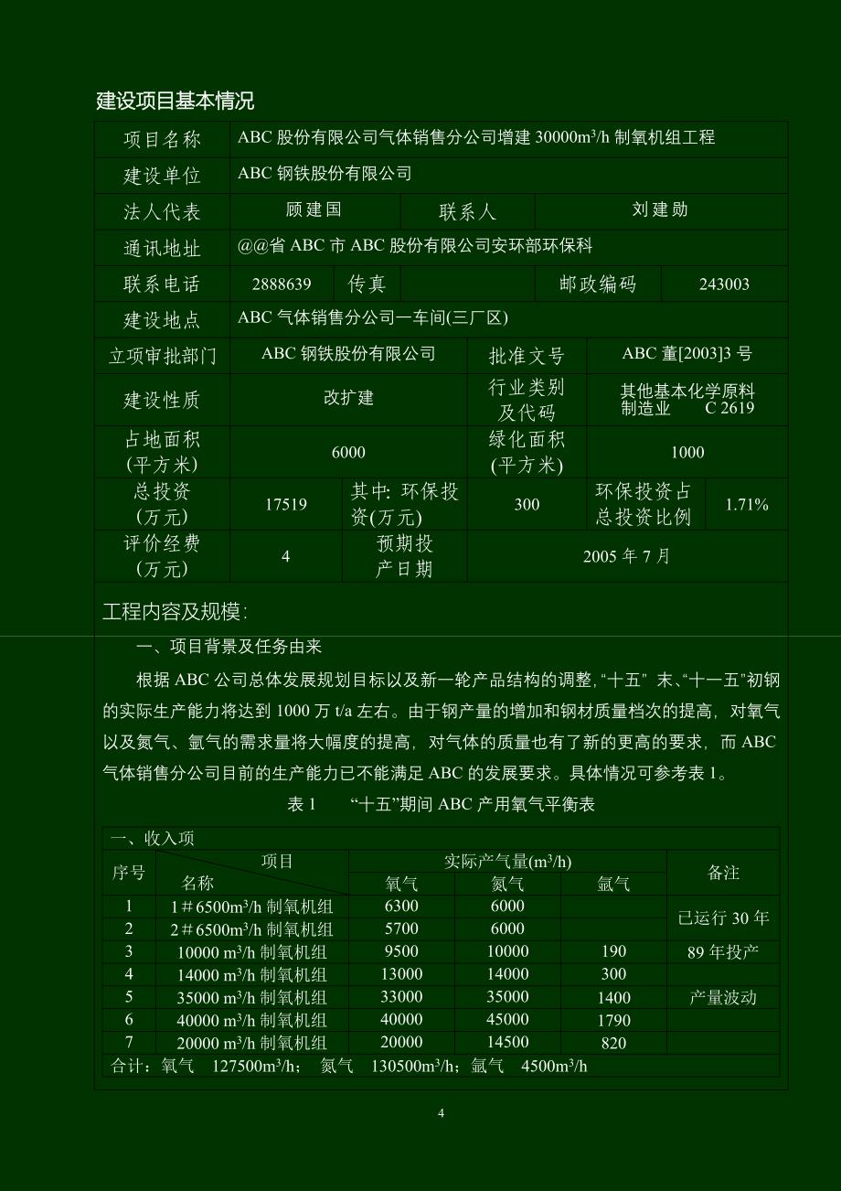 改建30000m3h制氧机组工程环评报告书_第2页