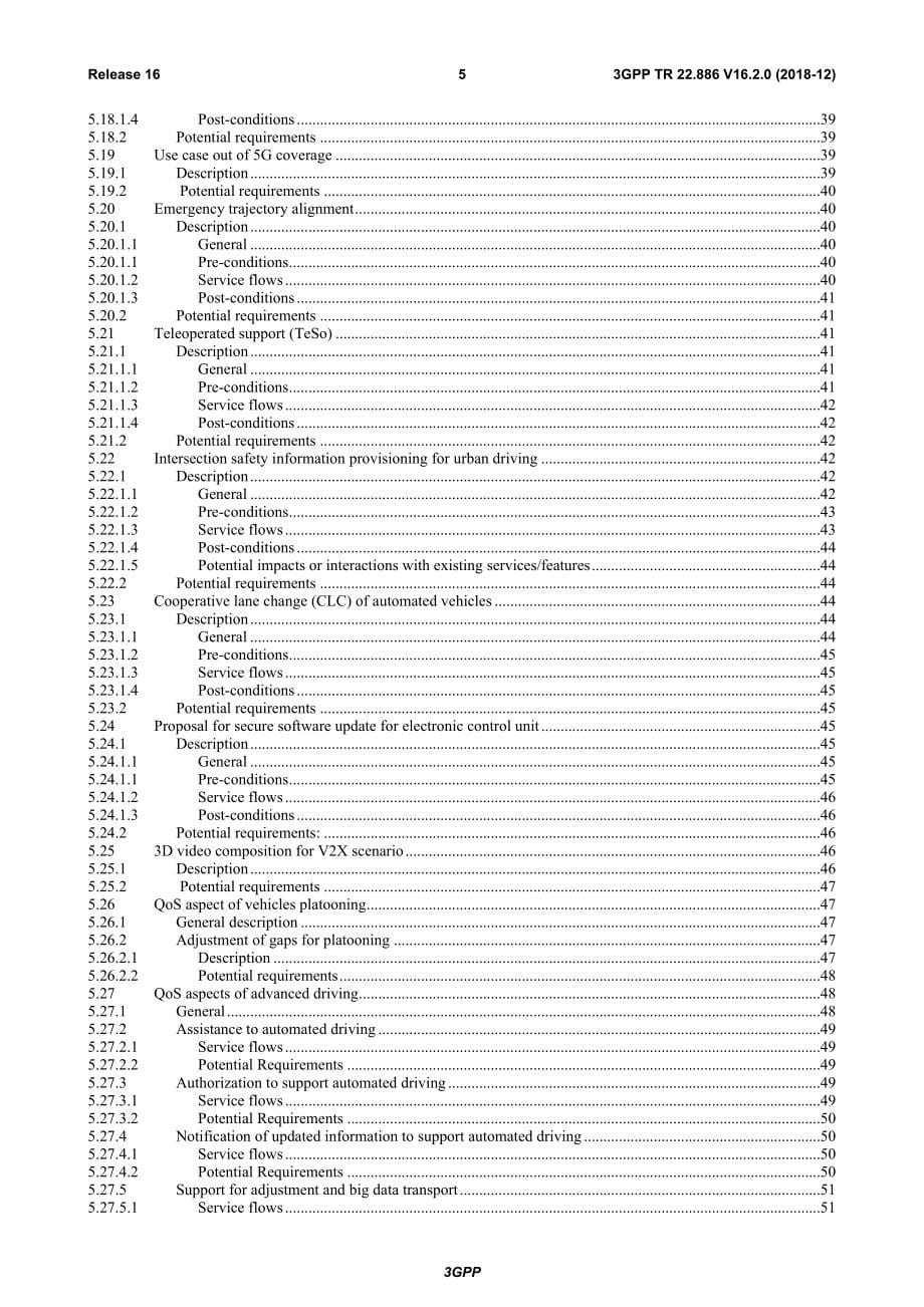 TR 22.886 V16.2.0 (2018-12) Study on enhancement of 3GPP Support for 5G V2X Services_第5页