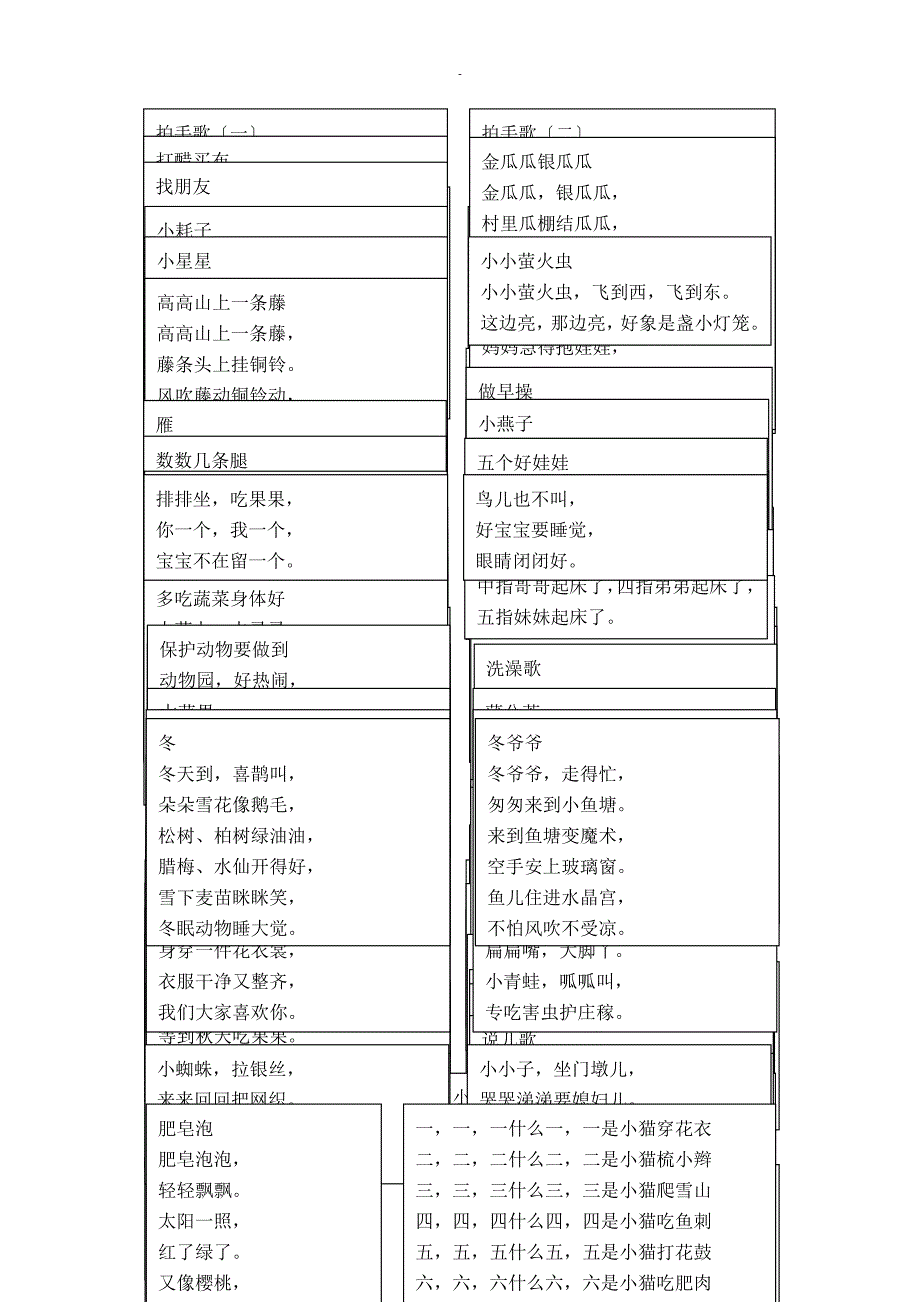 简单儿歌童谣大全版_第1页