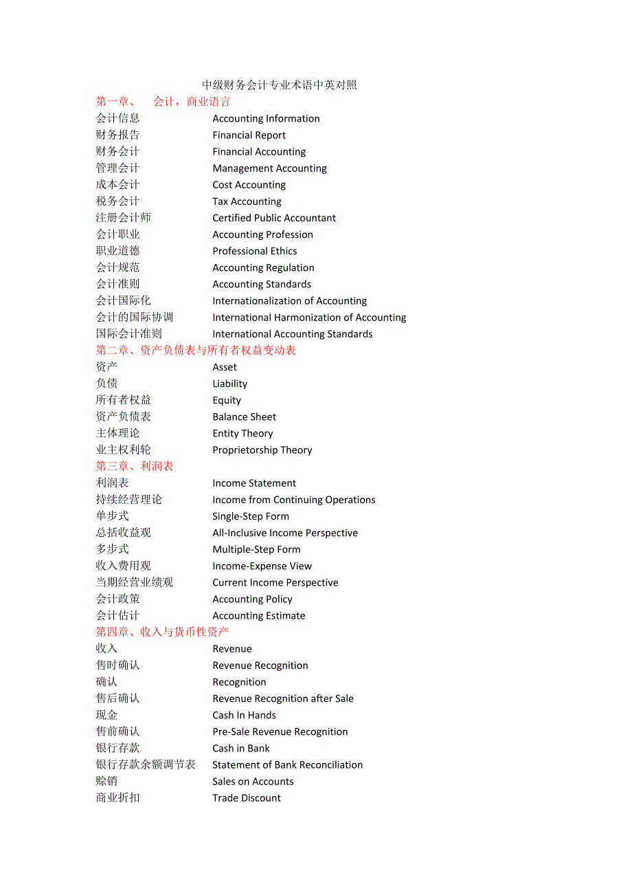 中级财务会计基本术语中英文对照_第1页