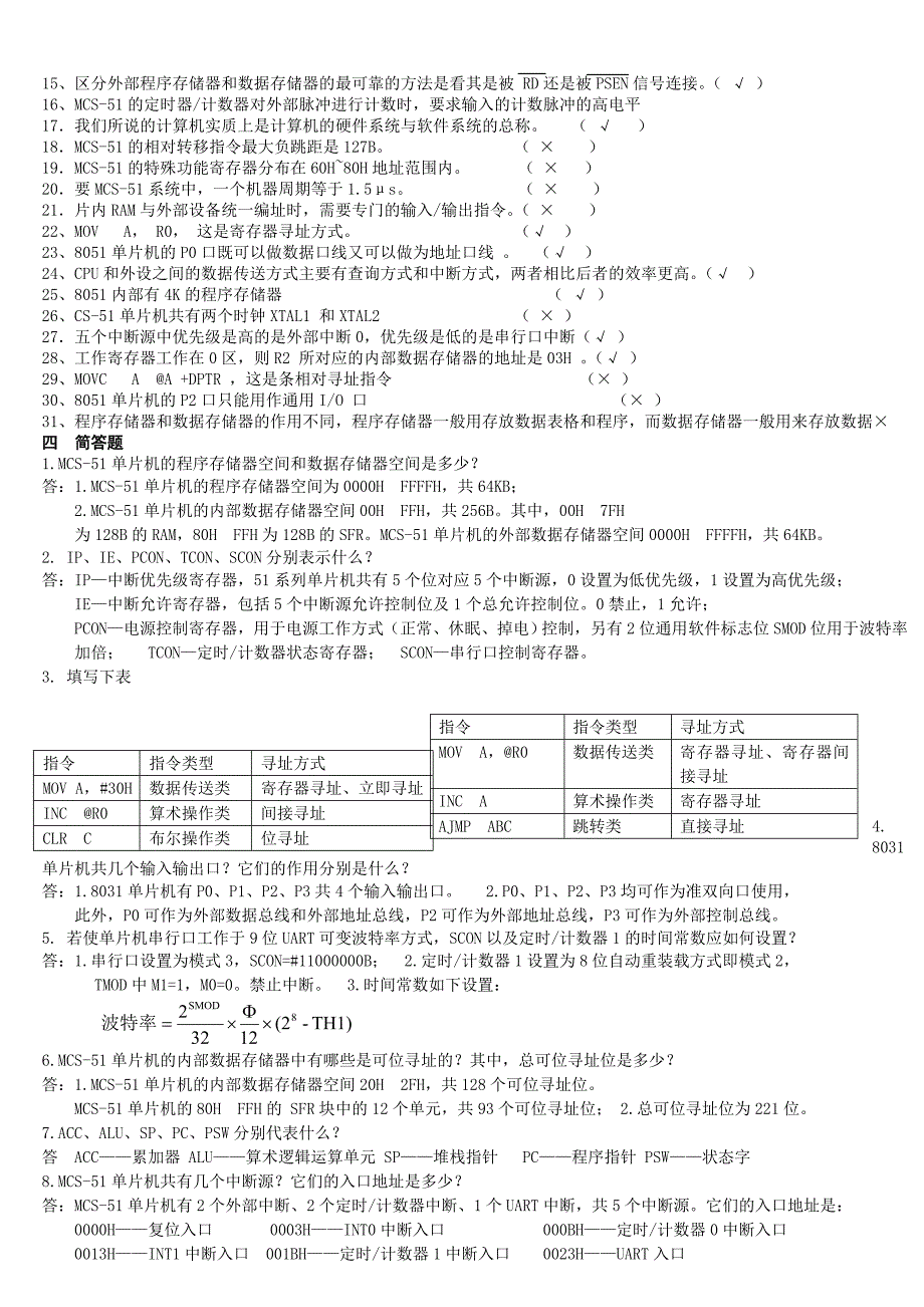 2011年期末复习单片机综合试卷_第4页