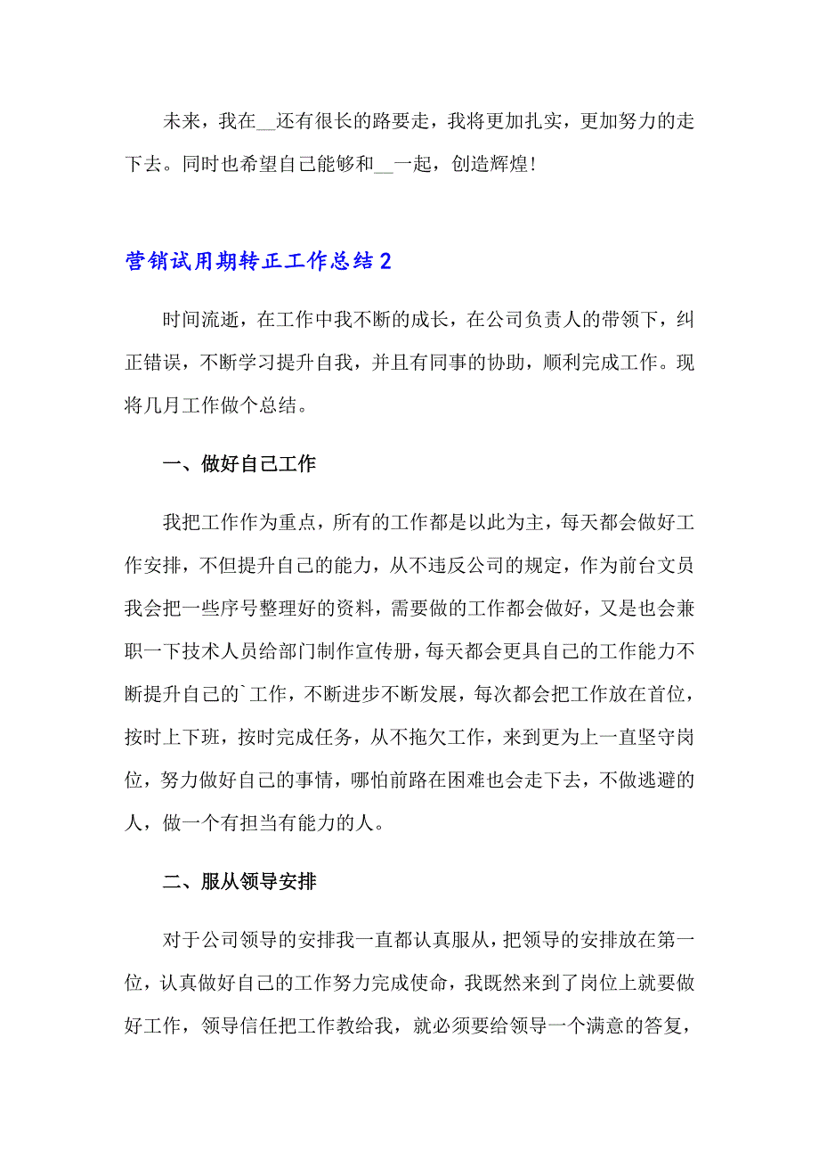 营销试用期转正工作总结_第3页