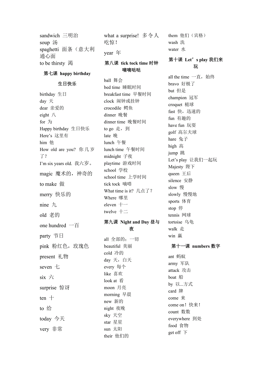 迪士尼神奇英语词汇表_第3页