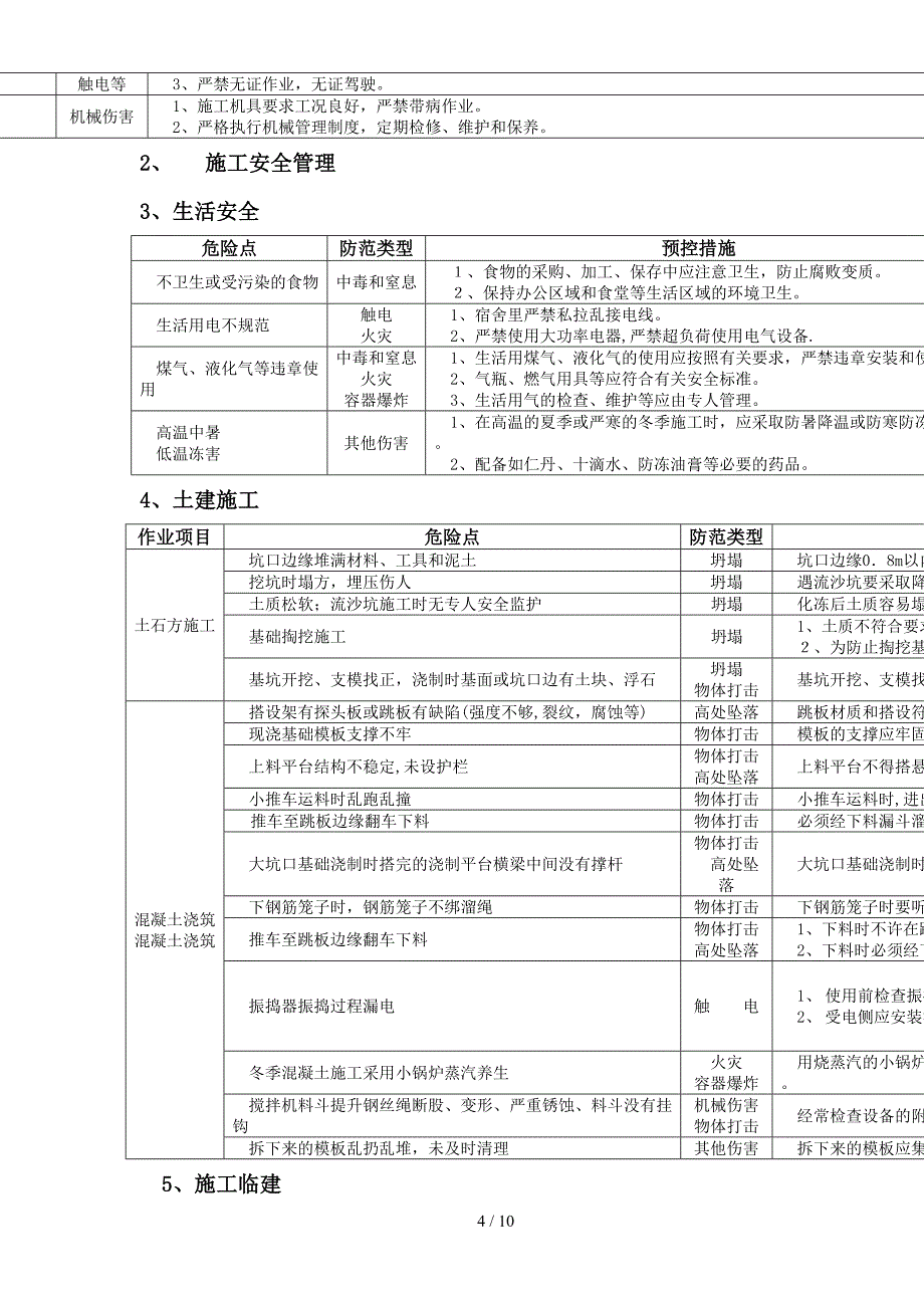 建筑施工安全危险点分析及防范措施_第4页