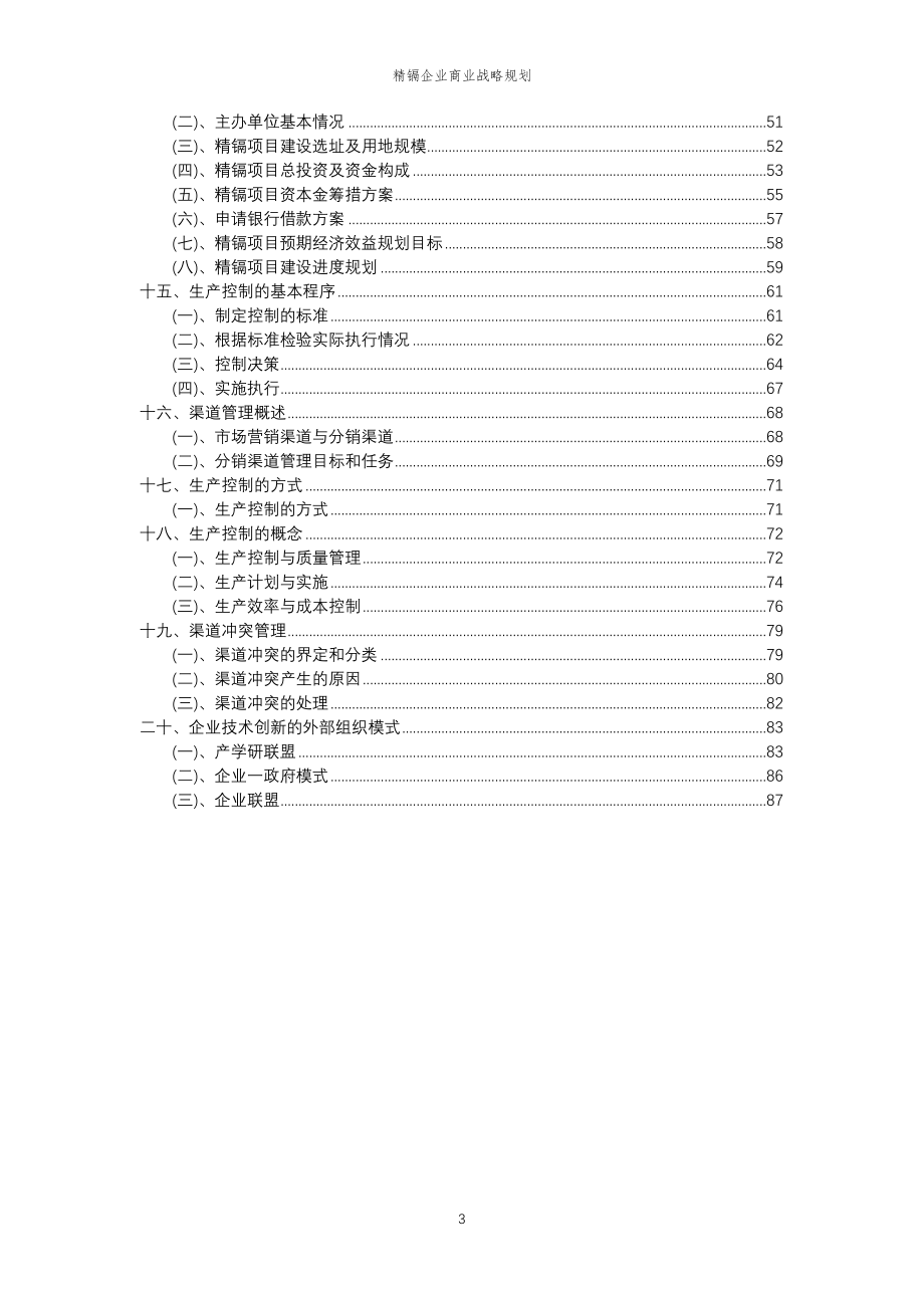 2023年精镉企业商业战略规划_第3页