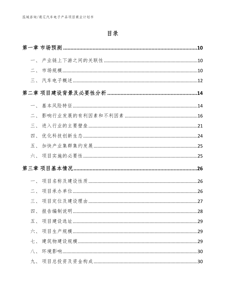 通辽汽车电子产品项目商业计划书（范文模板）_第2页