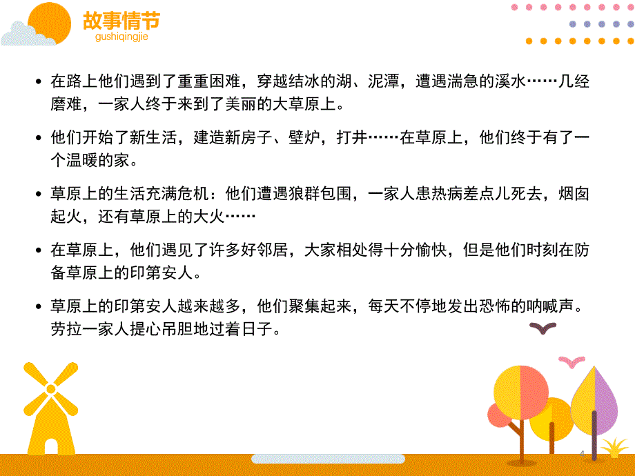 草原上的小木屋读书交流会PPT幻灯片_第4页