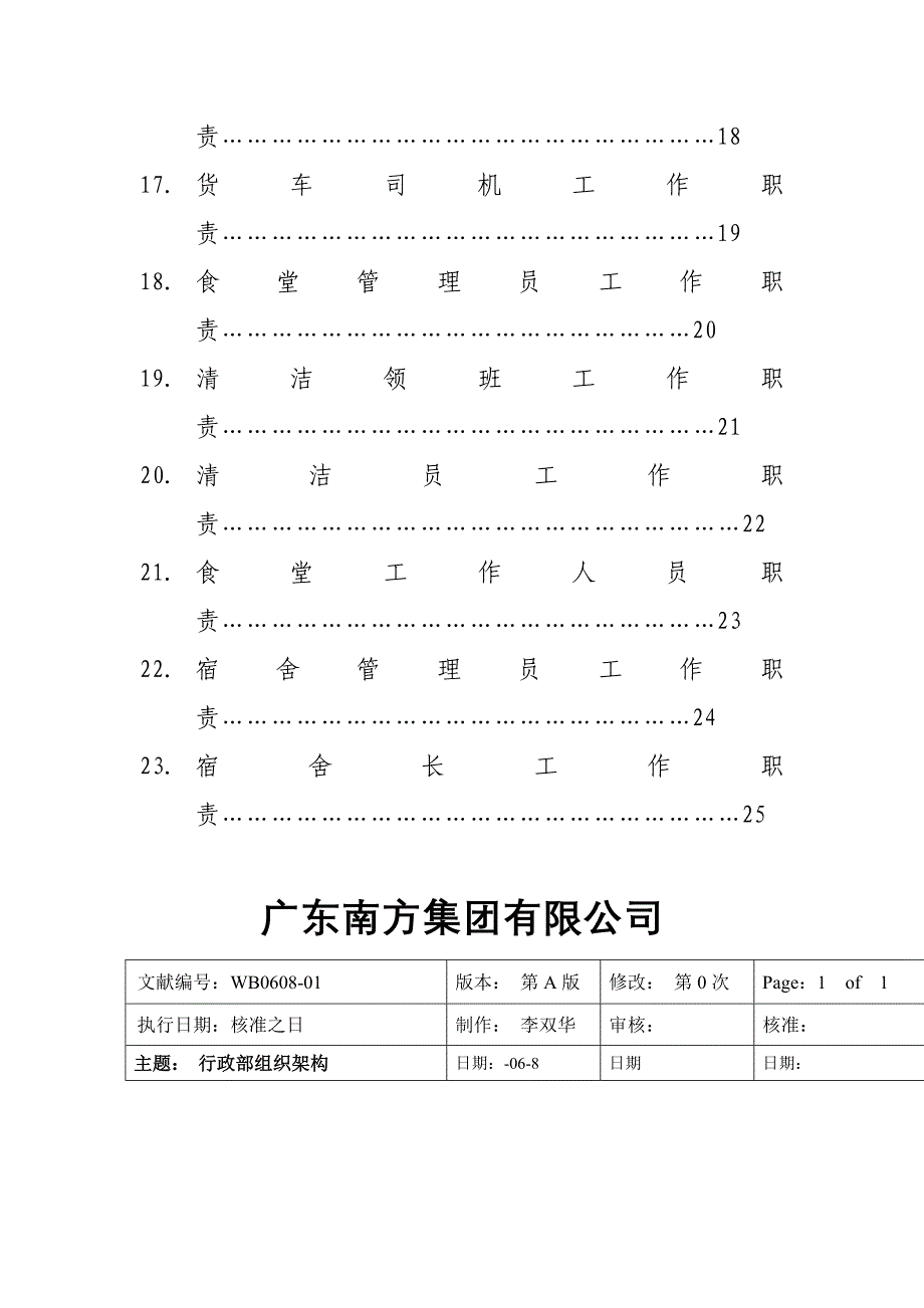 广东公司行政部各岗位工作职责_第4页