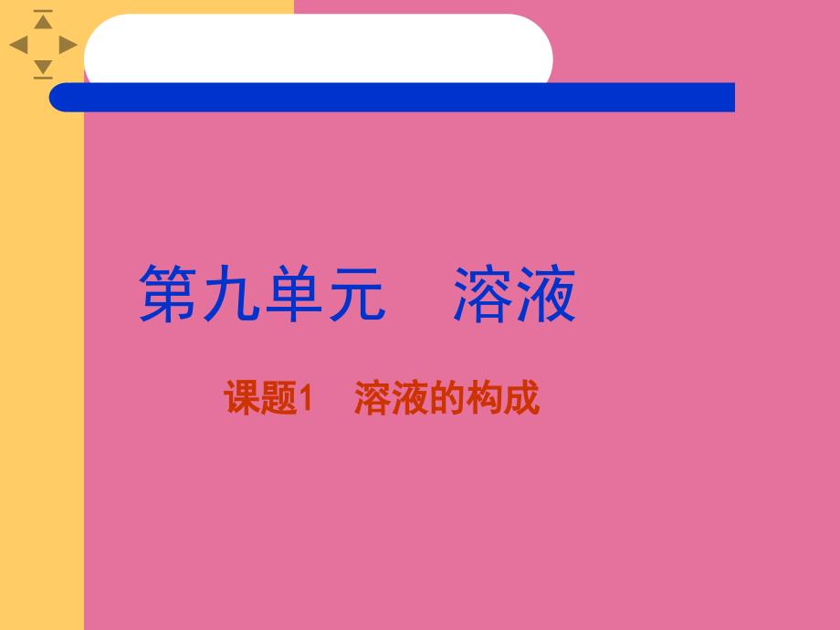 人教版九年级化学下册9.1溶液的形成32张ppt课件_第1页