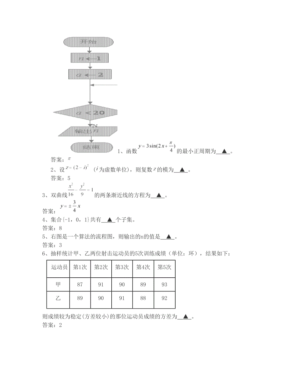 最新江苏高考数学试题及答案(含理科附加题)WORD版优秀名师资料_第2页