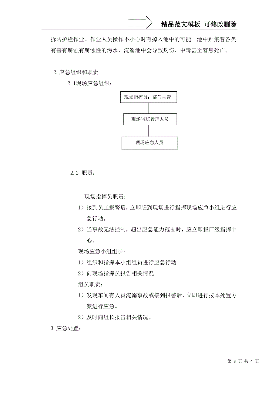 污水处理池淹溺现场处置方案_第3页