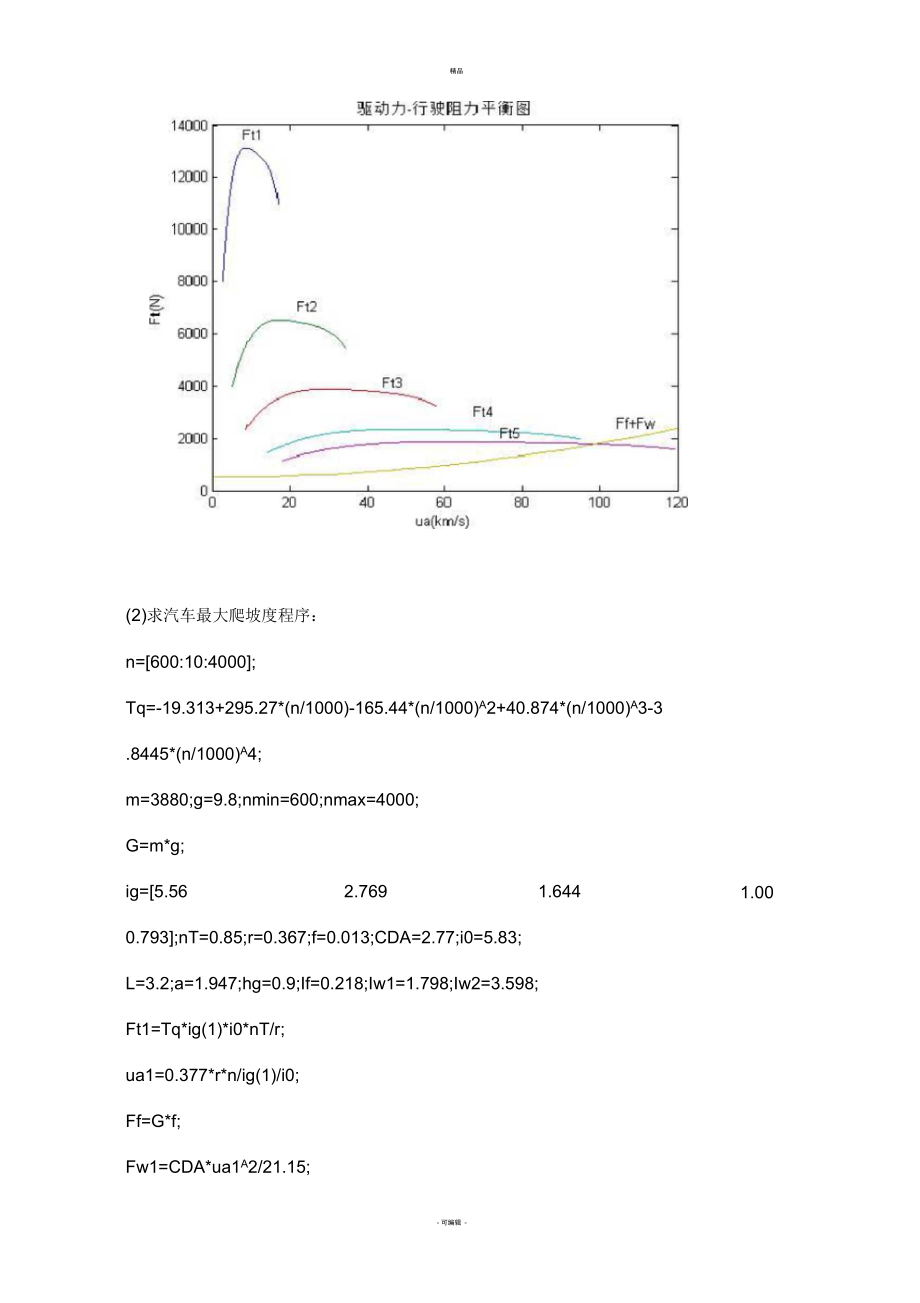 汽车理论课后习题Matlab程序_第4页