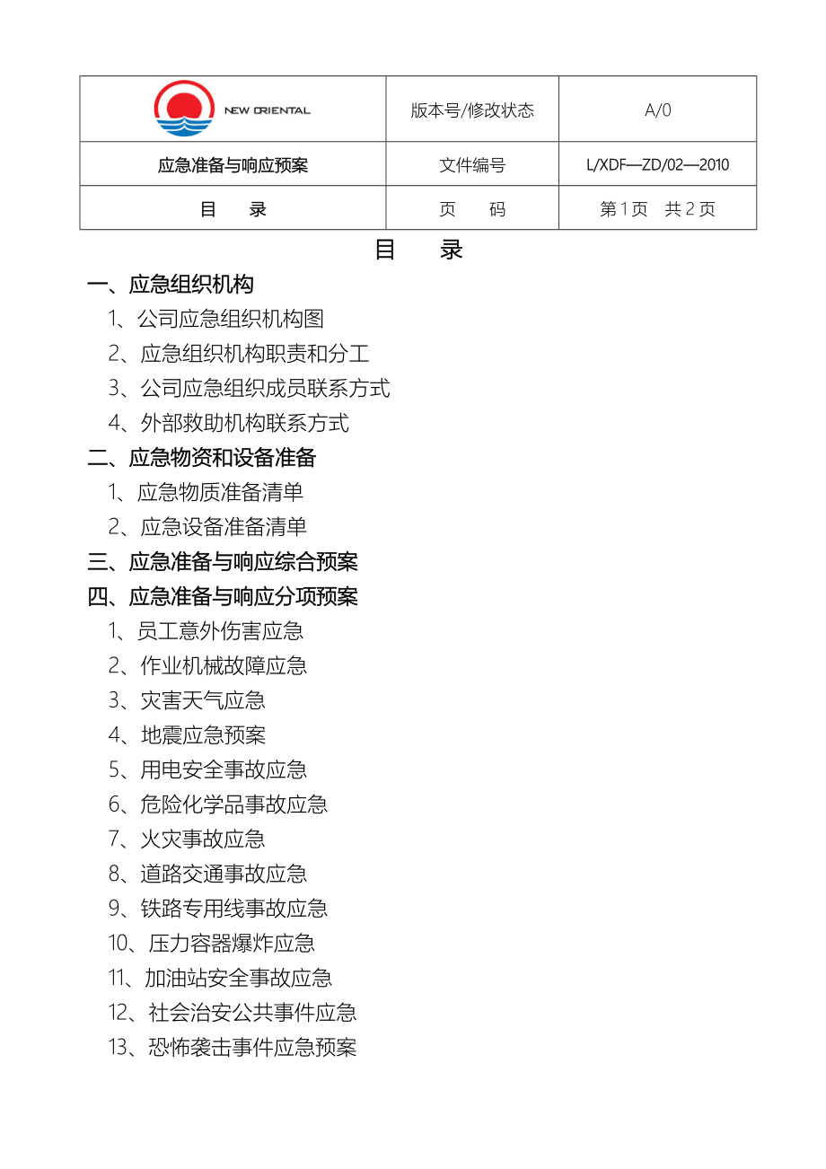 应急准备与响应预案_第2页