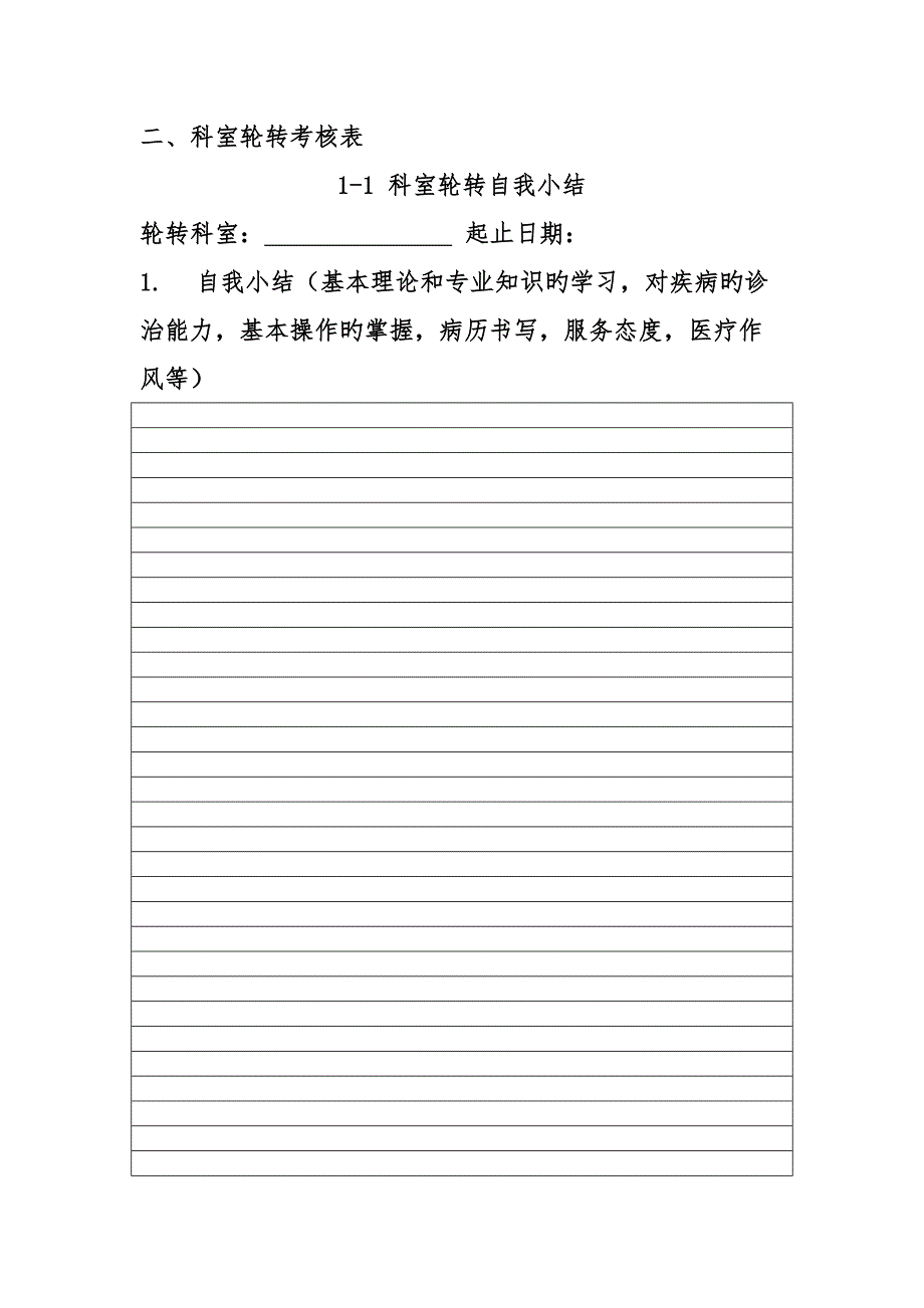 2022住院医师规范化培训轮转考核手册_第4页