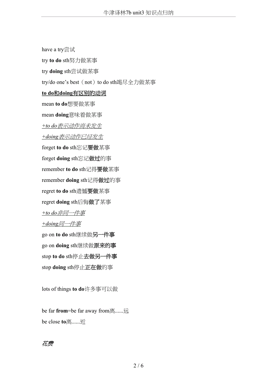 牛津译林7b-unit3-知识点归纳(DOC 6页)_第2页