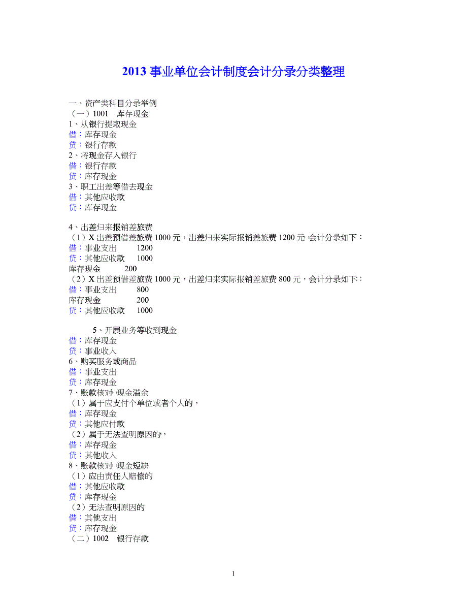 事业单位财务会计与管理知识分析制度整理_第1页