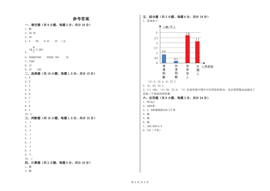 2019年实验小学小升初数学综合检测试题B卷 浙教版（含答案）.doc_第4页