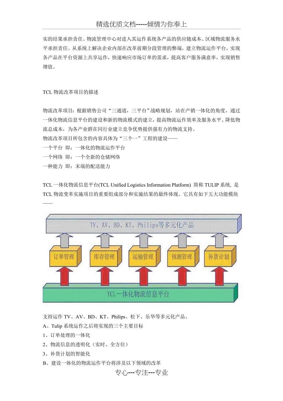 纵观海尔与TCL的物流运作--看家电企业的物流发展模式_第5页