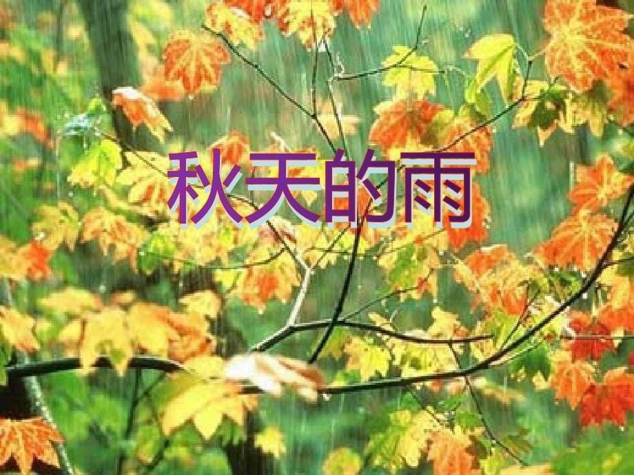 人教部编版三上语文《秋天的雨》精编ppt课件_第5页