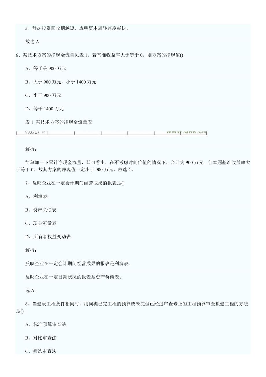 2011年一级建造师考试工程经济试题及答案_第3页