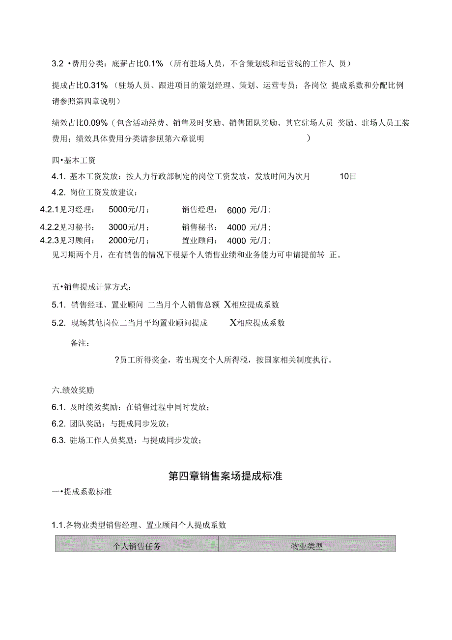 完整版)房地产销售提成制度_第4页