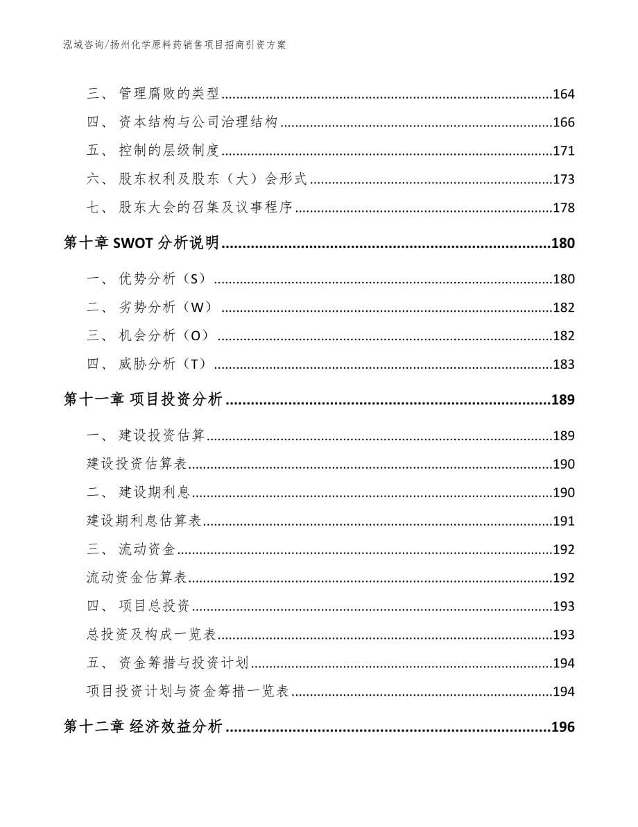 扬州化学原料药销售项目招商引资方案_第5页