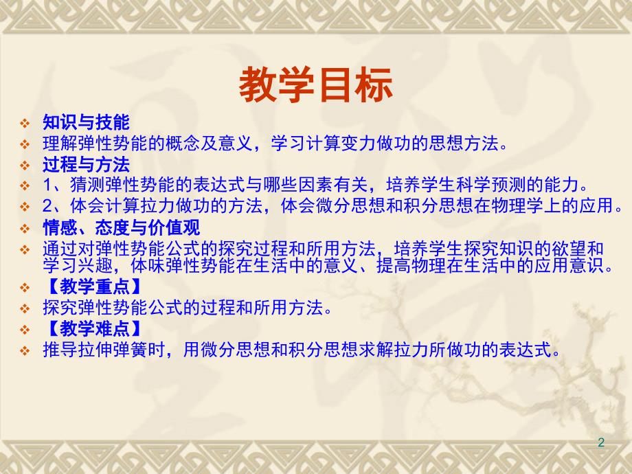 woyon高中物理新课标版人教版必修二精品7.5探究弹性势能的表达式精选新人教版必修2PPT课件_第2页