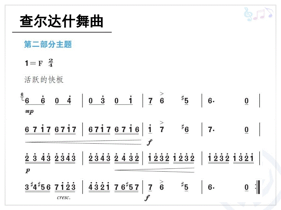 人教版音乐七年级下册《查尔达什舞曲》课件_第3页