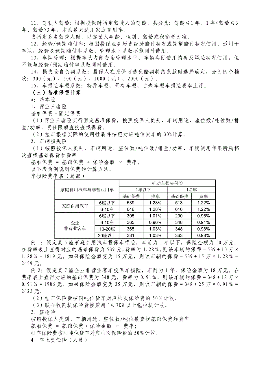 商业险费率说明_第3页