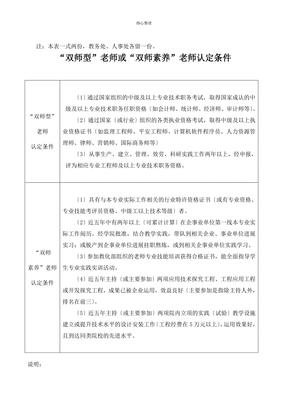 河北劳动关系职业学院双师素质教师资格认定申报表_第2页