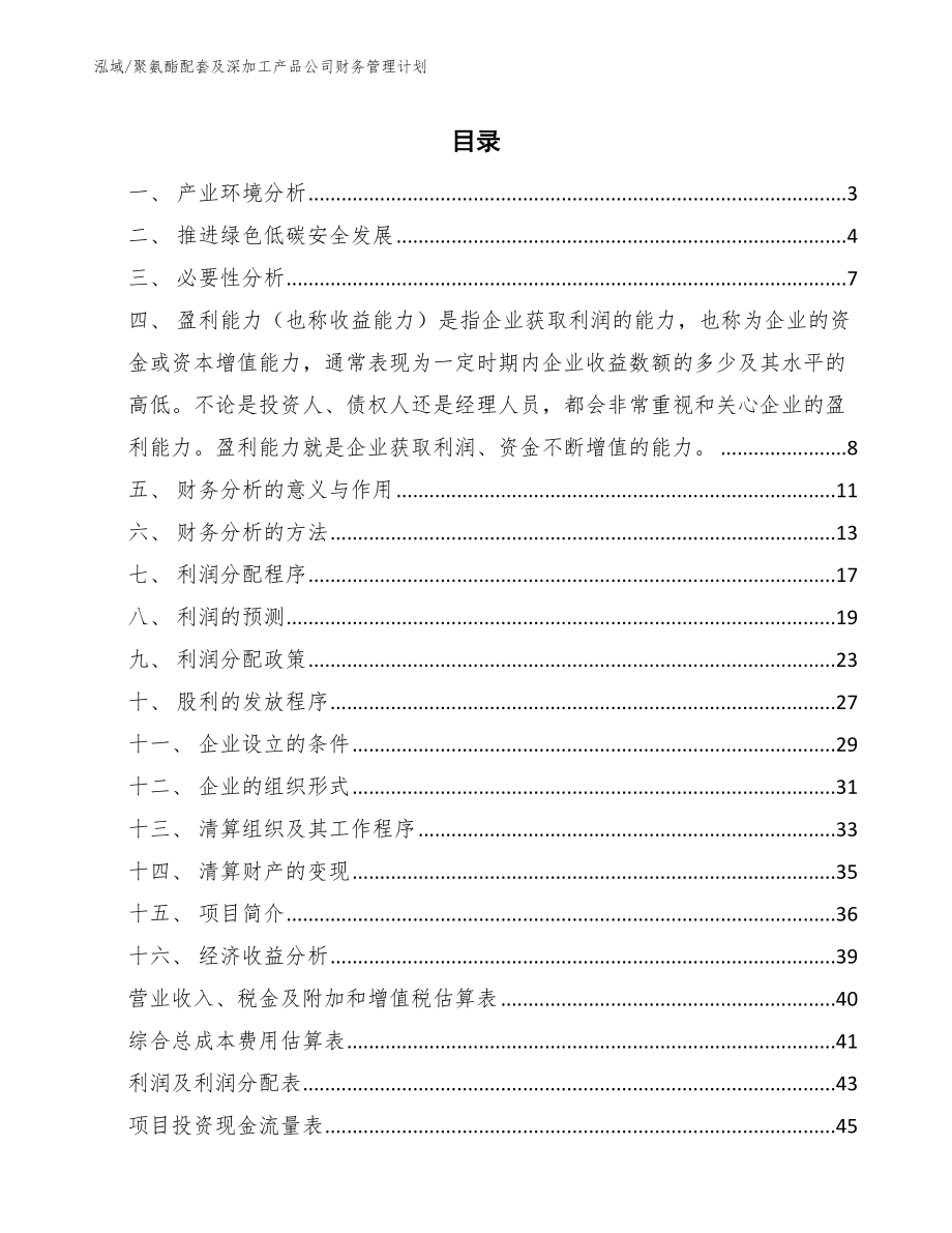 聚氨酯配套及深加工产品公司财务管理计划【参考】_第2页