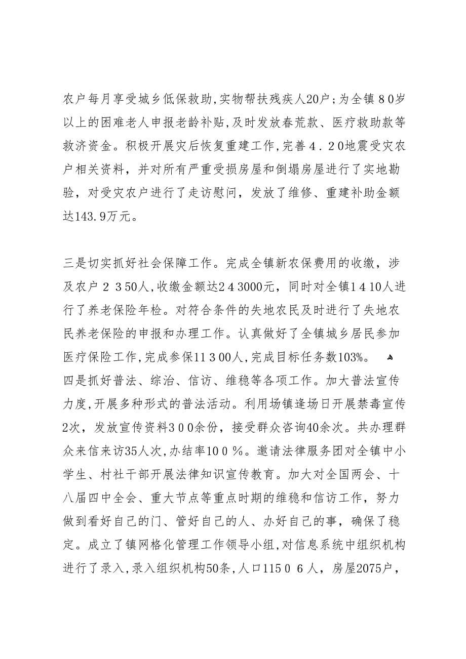 年总结镇政府总结和年打算_第5页